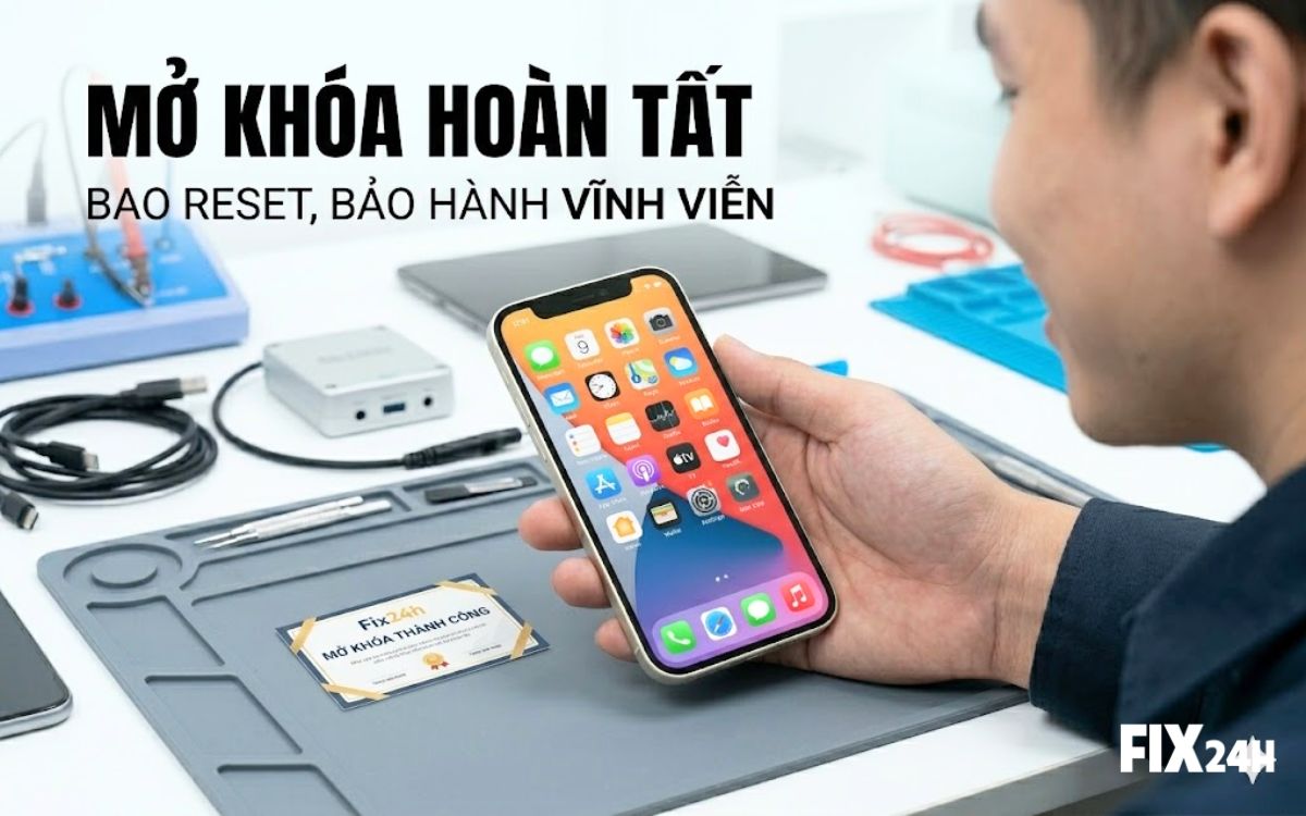 Bảo hành vĩnh viễn sau khi mở khóa thành công