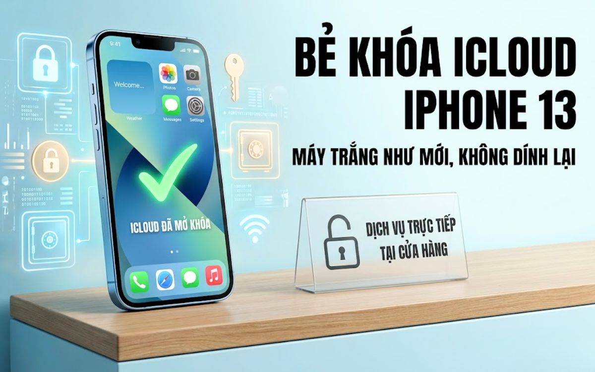Bẻ khóa iCloud iPhone 13 bằng phần mềm không bung tháo máy