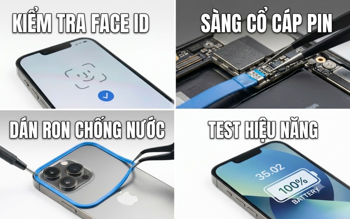 Quy trình thay Pin iPhone nhanh chóng, chất lượng