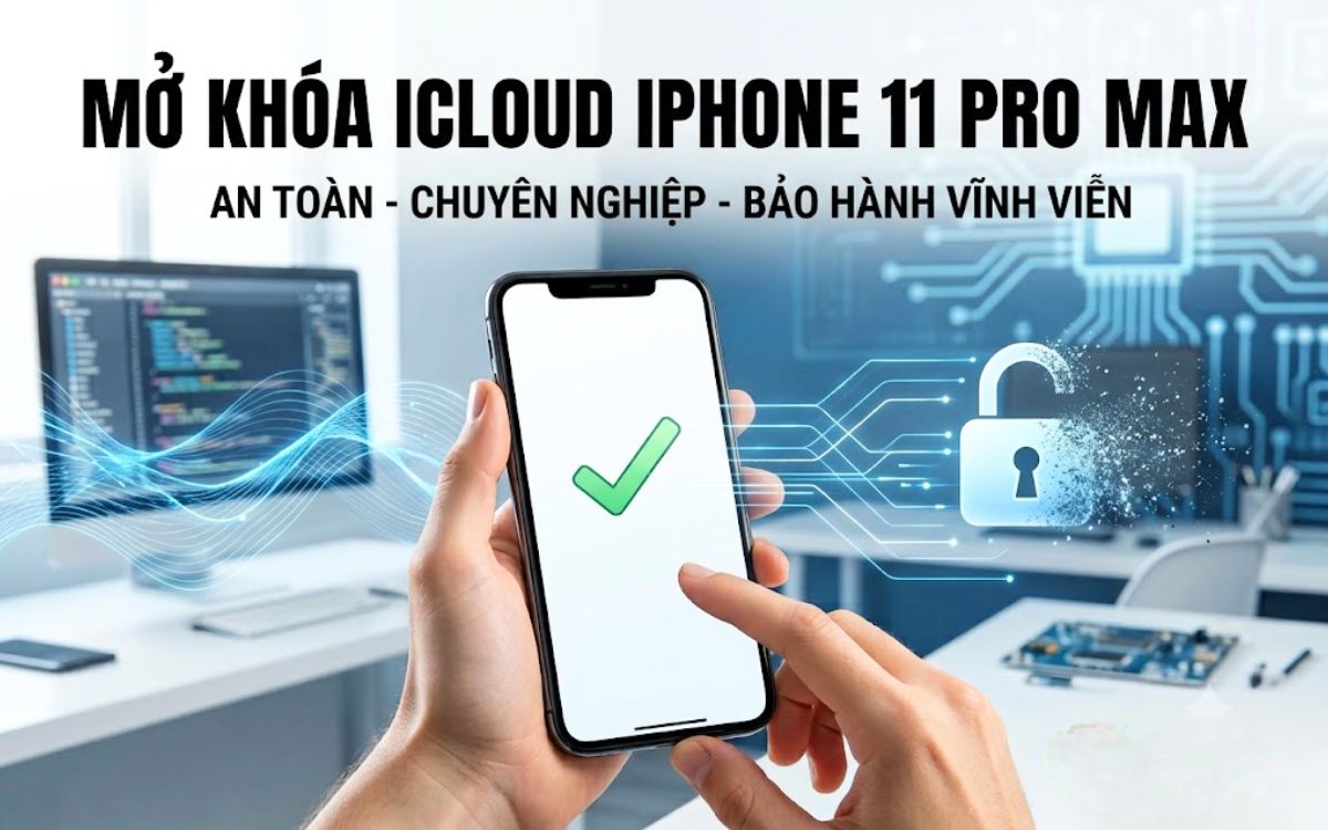 Bẻ khóa iCloud iPhone 11 Pro Max an toàn, mở trắng máy bao reset