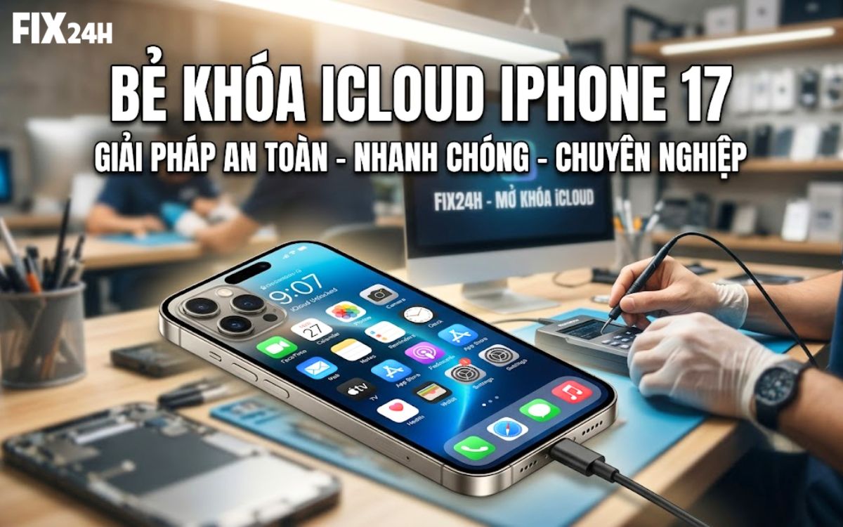 Bẻ khóa iCloud iPhone 17 trắng như mới, bảo hành vĩnh viễn sau khi mở khóa thành công