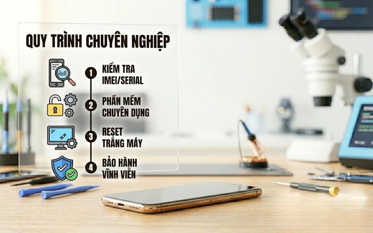 Quy trình bẻ khóa iCloud chuyên nghiệp 