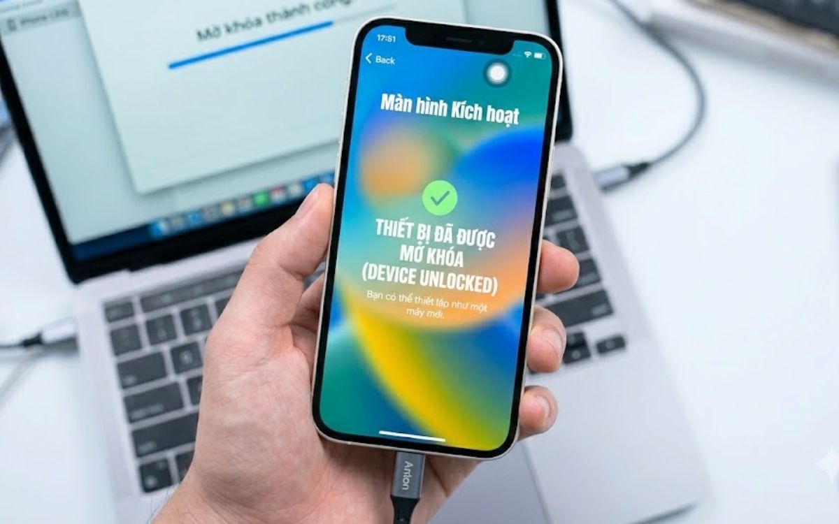 Chỉ nhận thanh toán khi mở khóa iCloud thành công