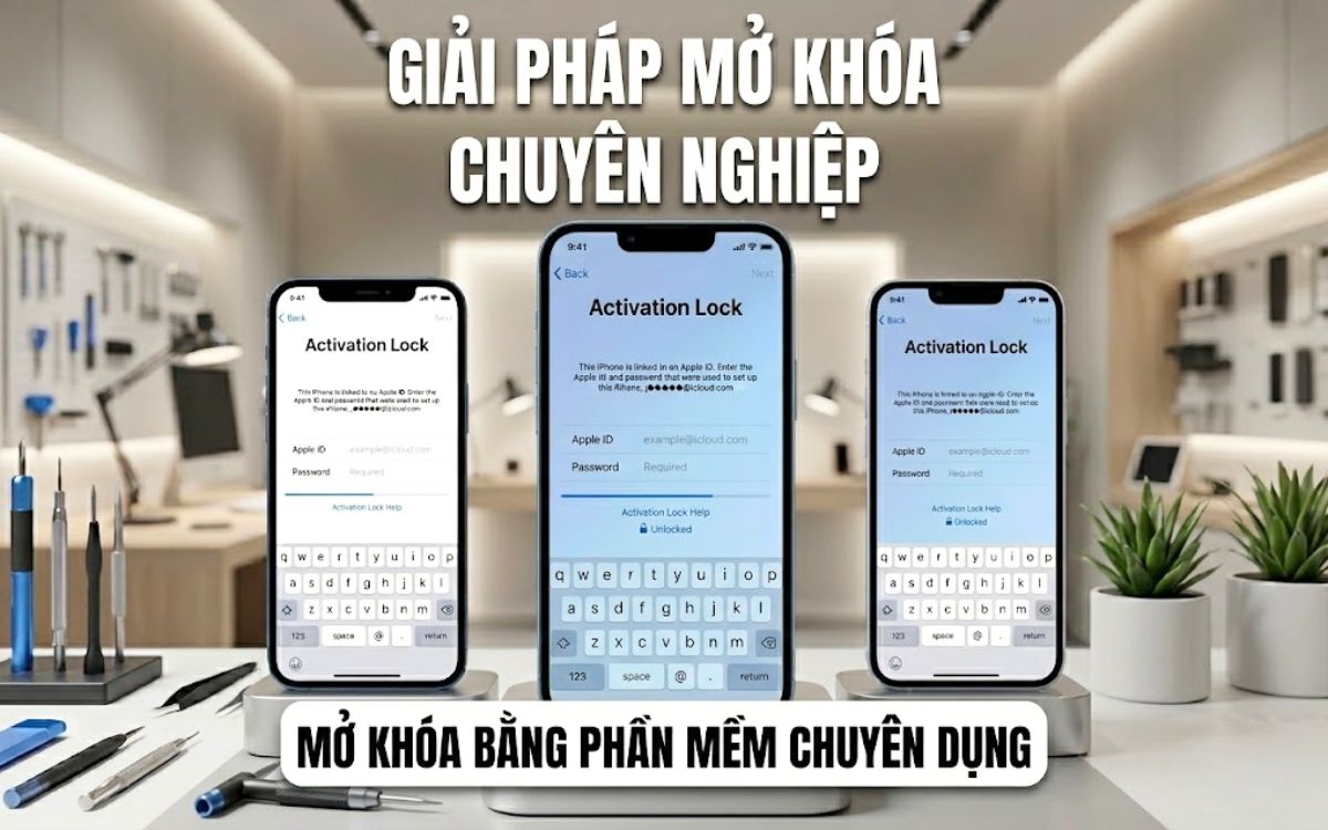 Mở khóa iPhone bị khóa sau khi reset chuyên nghiệp, mở khóa iCloud bằng phần mềm