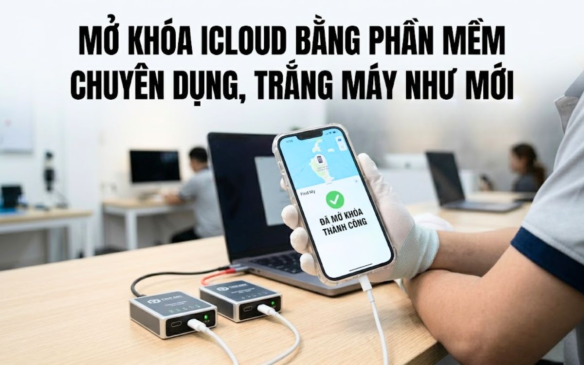 Mở khóa iCloud bằng phần mềm, mở khóa trắng như mới không lo dính lại