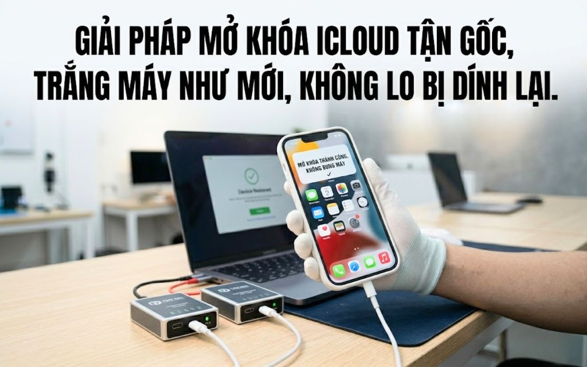 Mở khóa iphone locked to owner bằng phần mềm không bung tháo máy