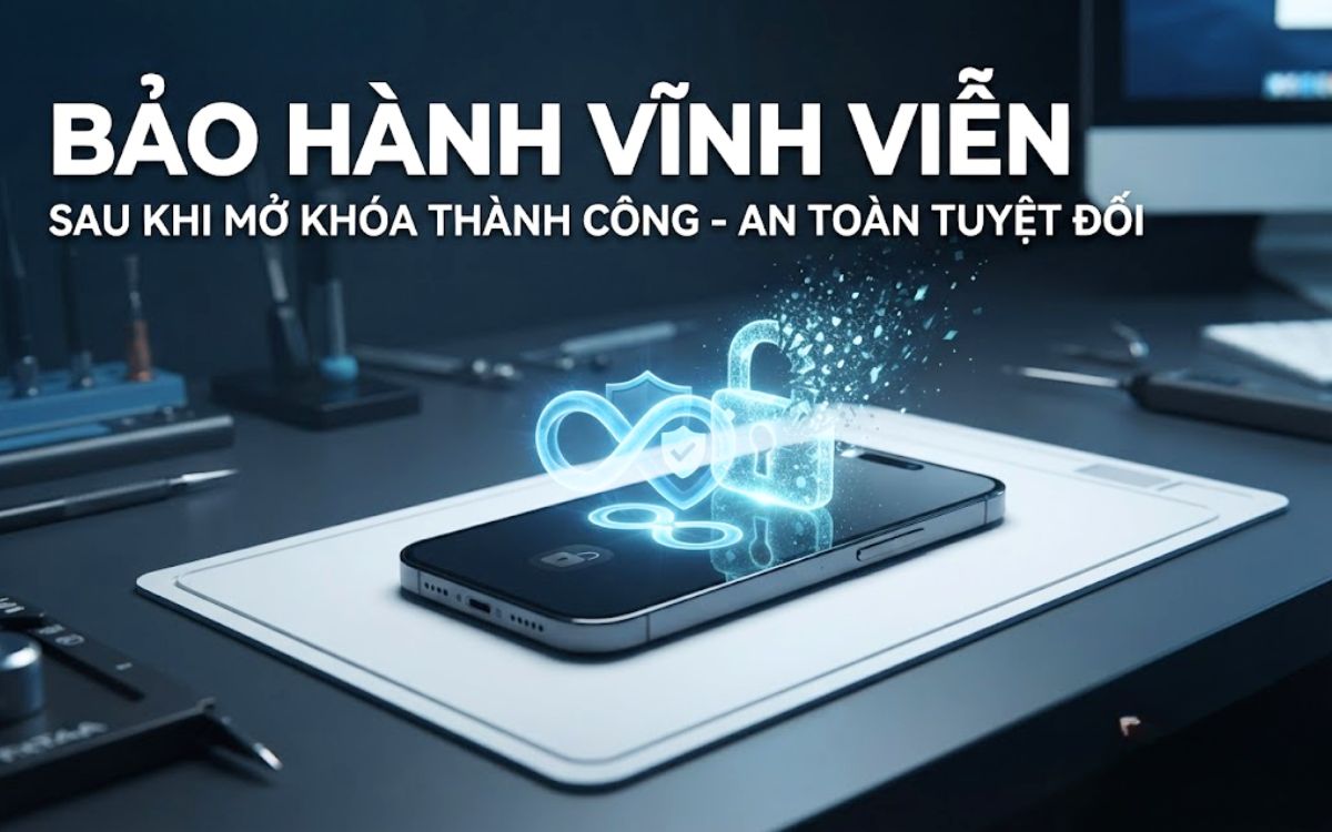 Bẻ khóa icloud iphone 17 Pro thành công, bảo hành vĩnh viễn sau mở