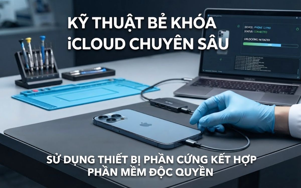 Kỹ thuật bẻ khóa iCloud iPhone 13 Pro chuyên nghiệp
