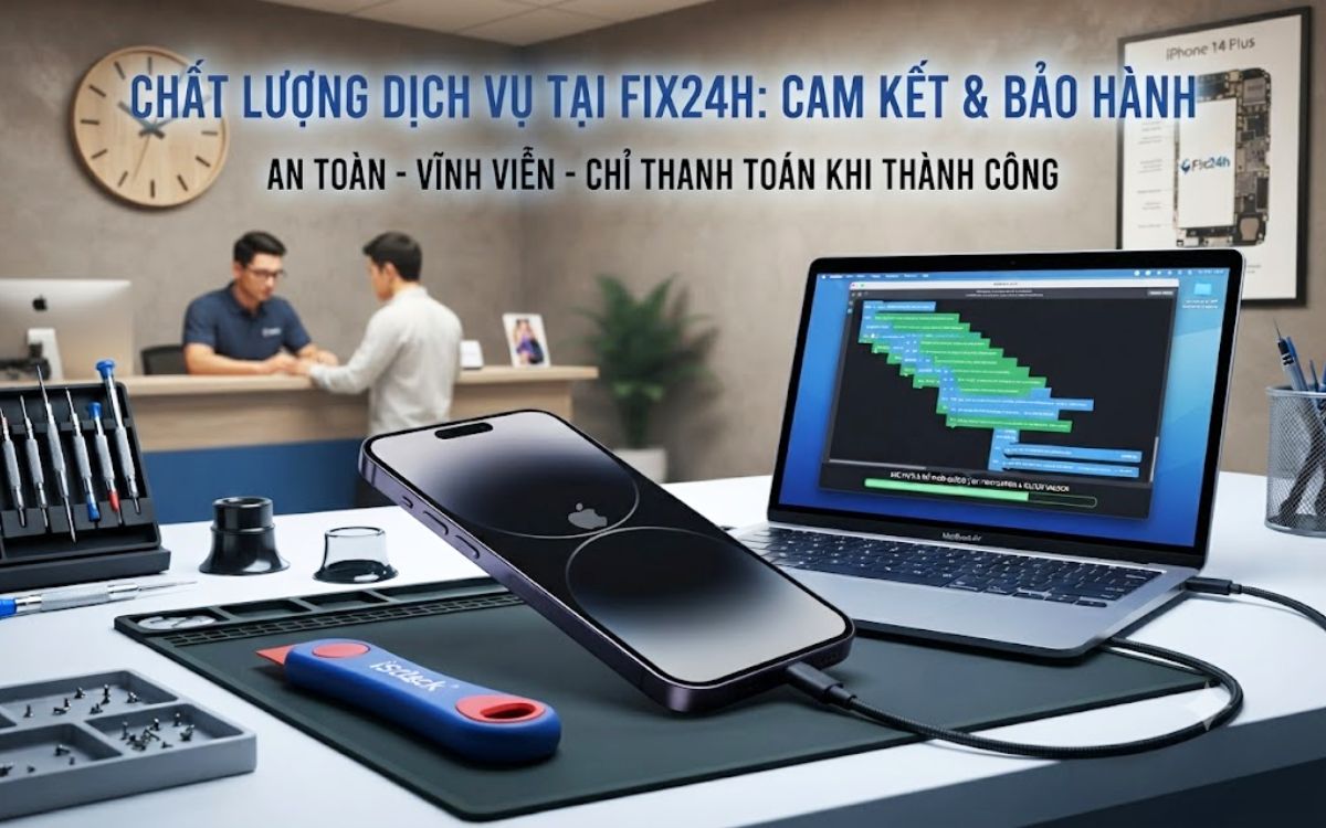 Fix24h - Địa chỉ bẻ khóa iCloud uy tín, chất lượng tại TPHCM
