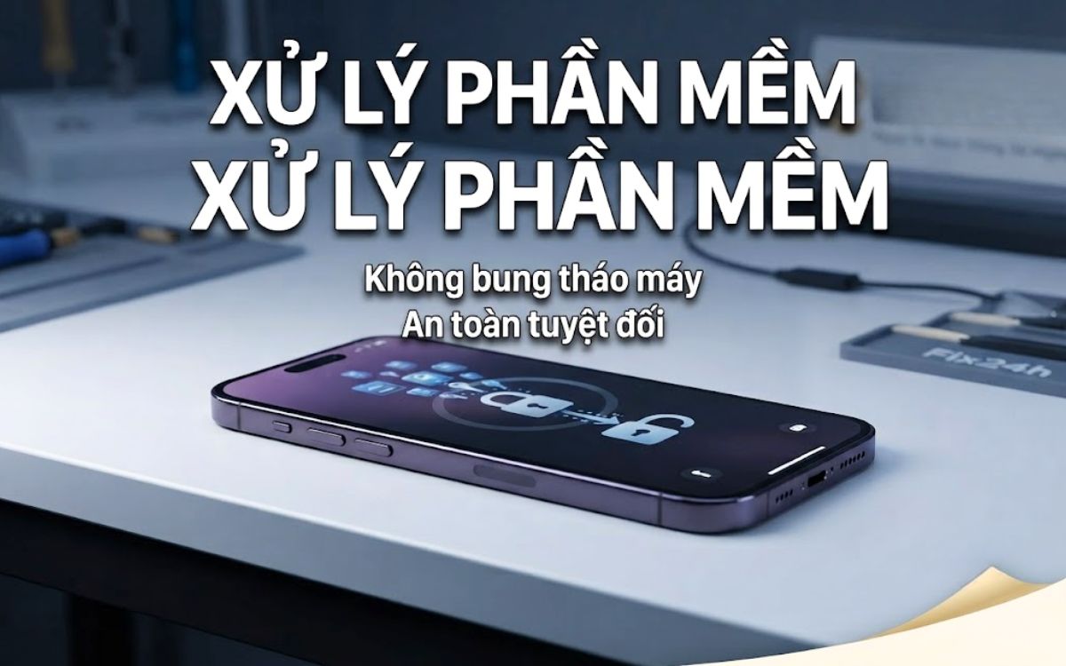 Bẻ khóa iCloud iPhone 14 Pro Max bằng phần mềm không bung tháo máy