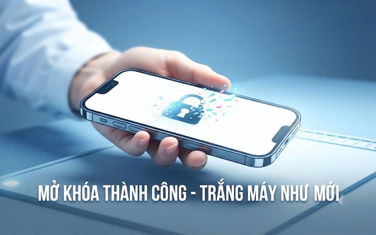 Mở khóa iCloud iPhone 18 Pro Max thành công, trắng như máy mới