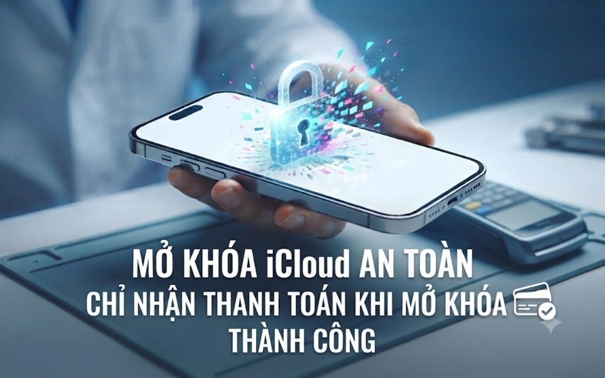 Mở khóa iCloud iPhone 18 Pro Max an toàn, bảo hành vĩnh viễn không bung tháo máy