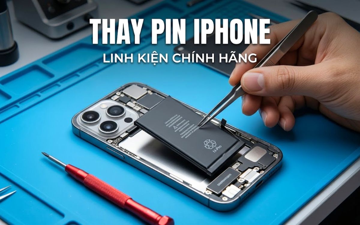 Thay pin iPhone chính hãng HCM