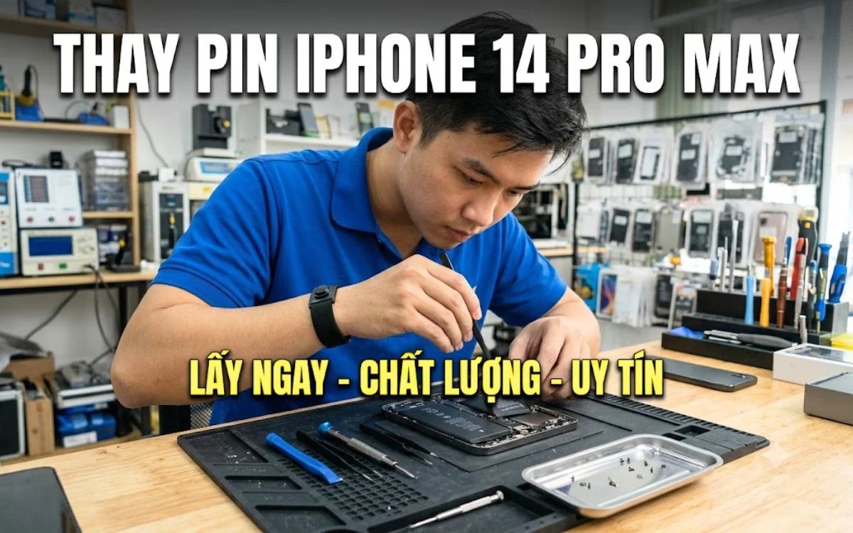 Thay pin iphone 14 Pro Max chuyên nghiệp