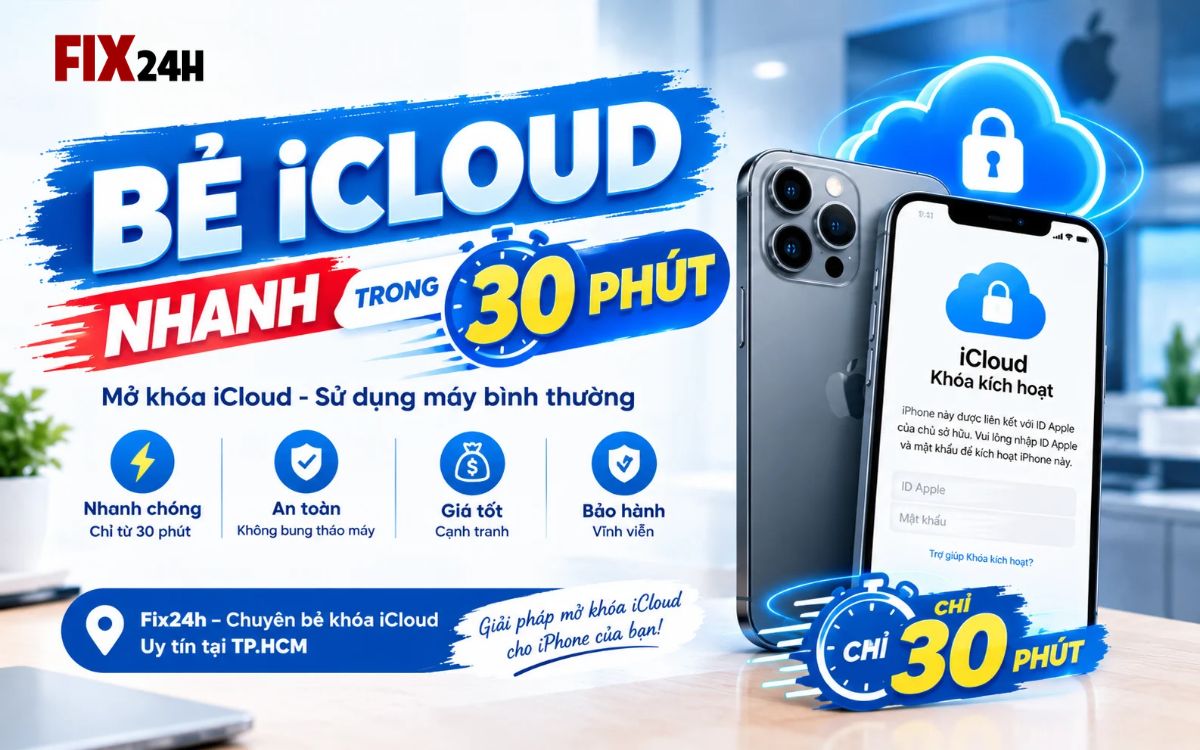 Bẻ khóa iCloud 13 Pro nhanh chóng chỉ từ 30 phút