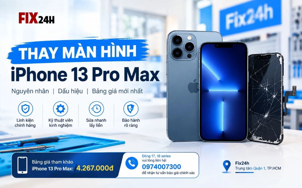 Thay màn hình iPhone 13 Pro Max giá bao nhiêu?