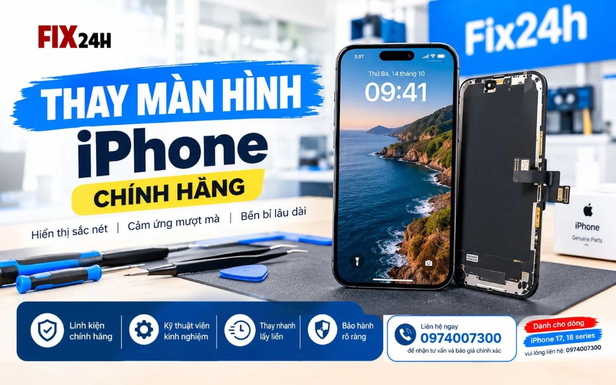 Thay màn hình iPhone 13 Pro Max chính hãng