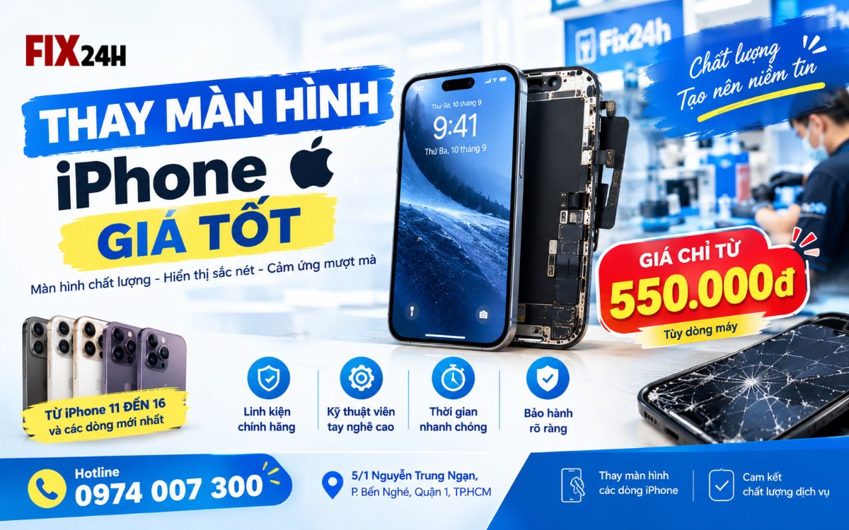 Thay màn hình iphone 11 Pro Max giá tốt chất lượng