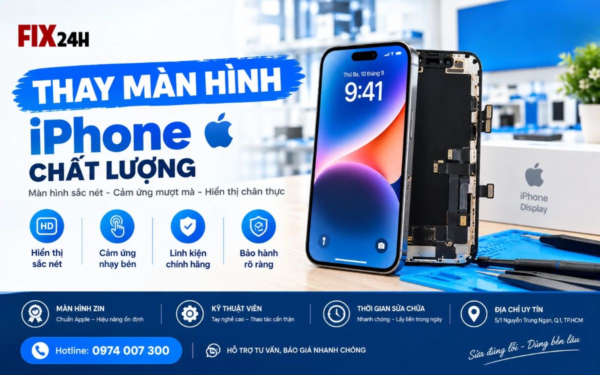 Thay màn hình iphone 11 Pro Max chính hãng, hàng chất lượng cao