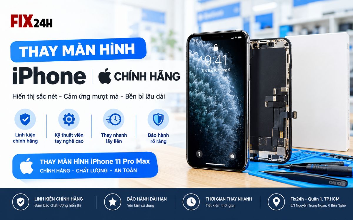 Thay màn hình iPhone 11 Pro Max giá bao nhiêu?
