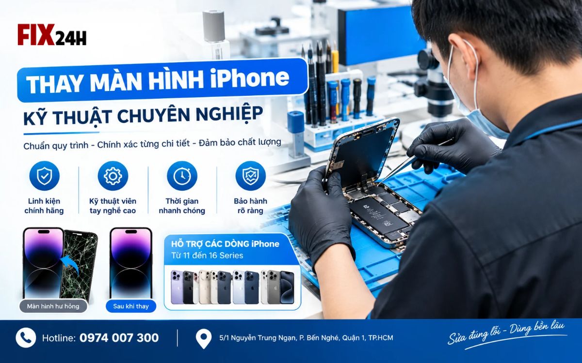 Thay màn hình iphone 11 Pro Max chuyên nghiệp bởi đội ngũ kỹ thuật lành nghề