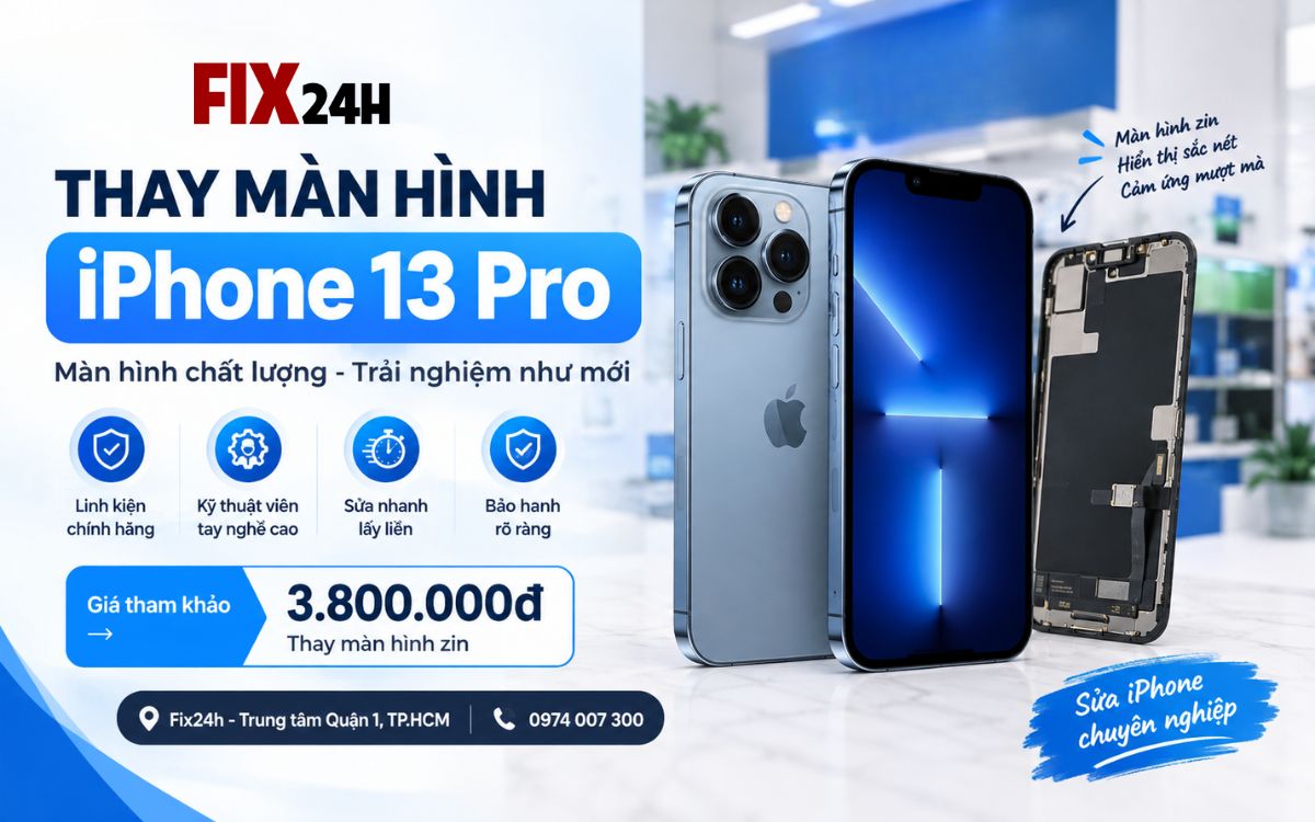 Thay màn hình iphone 13 Pro