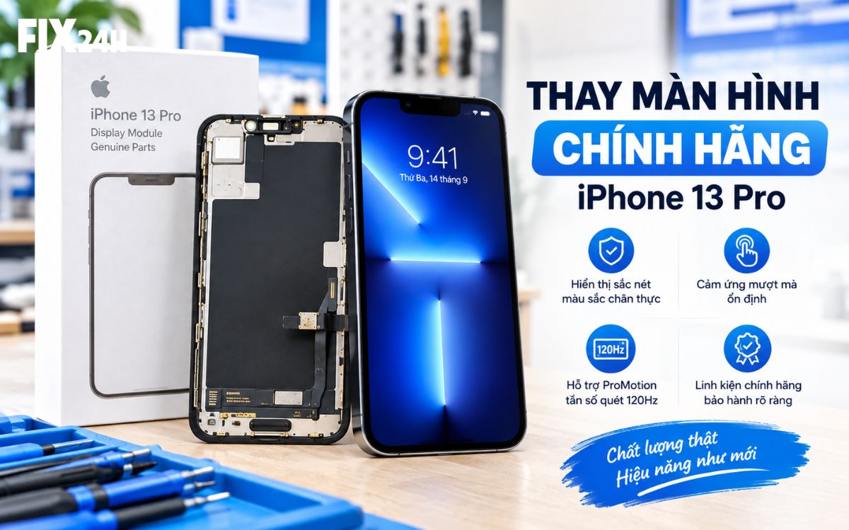 Thay màn hình iphone 13 Pro chính hãng
